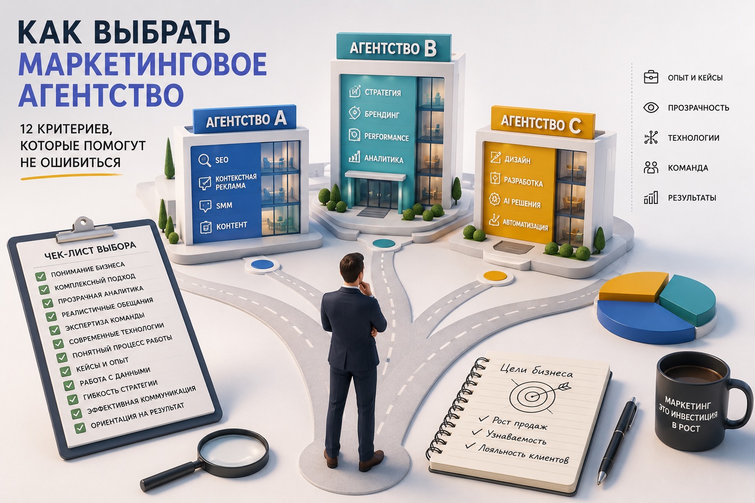 Как выбрать маркетинговое агентство: 12 критериев, которые помогут не ошибиться